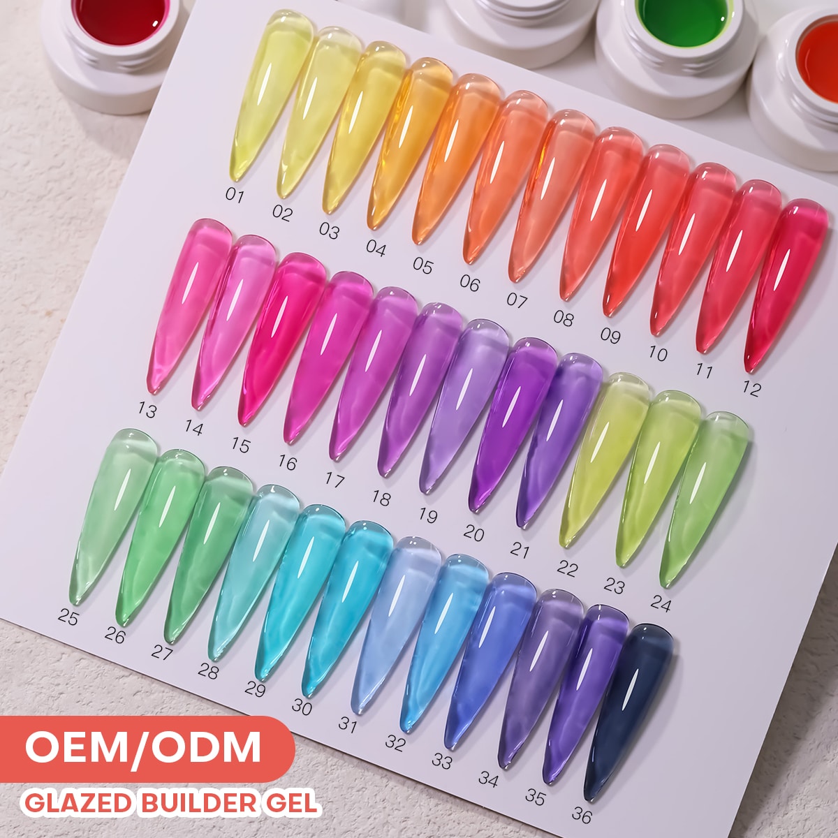 The Glazed Builder Gel Collection: 36 Premium Shades for Flawless Nail Architecture