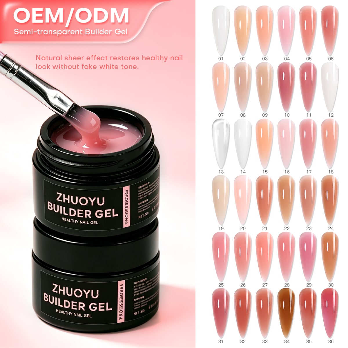 The CPSR Collection: 36-Color Semi-Transparent Builder Gel